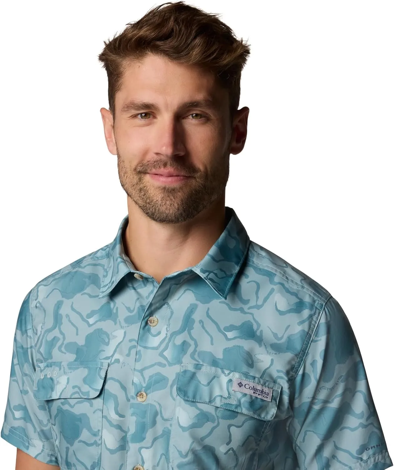 Columbia Men's PFG Uncharted Printed Short Sleeve Shirt