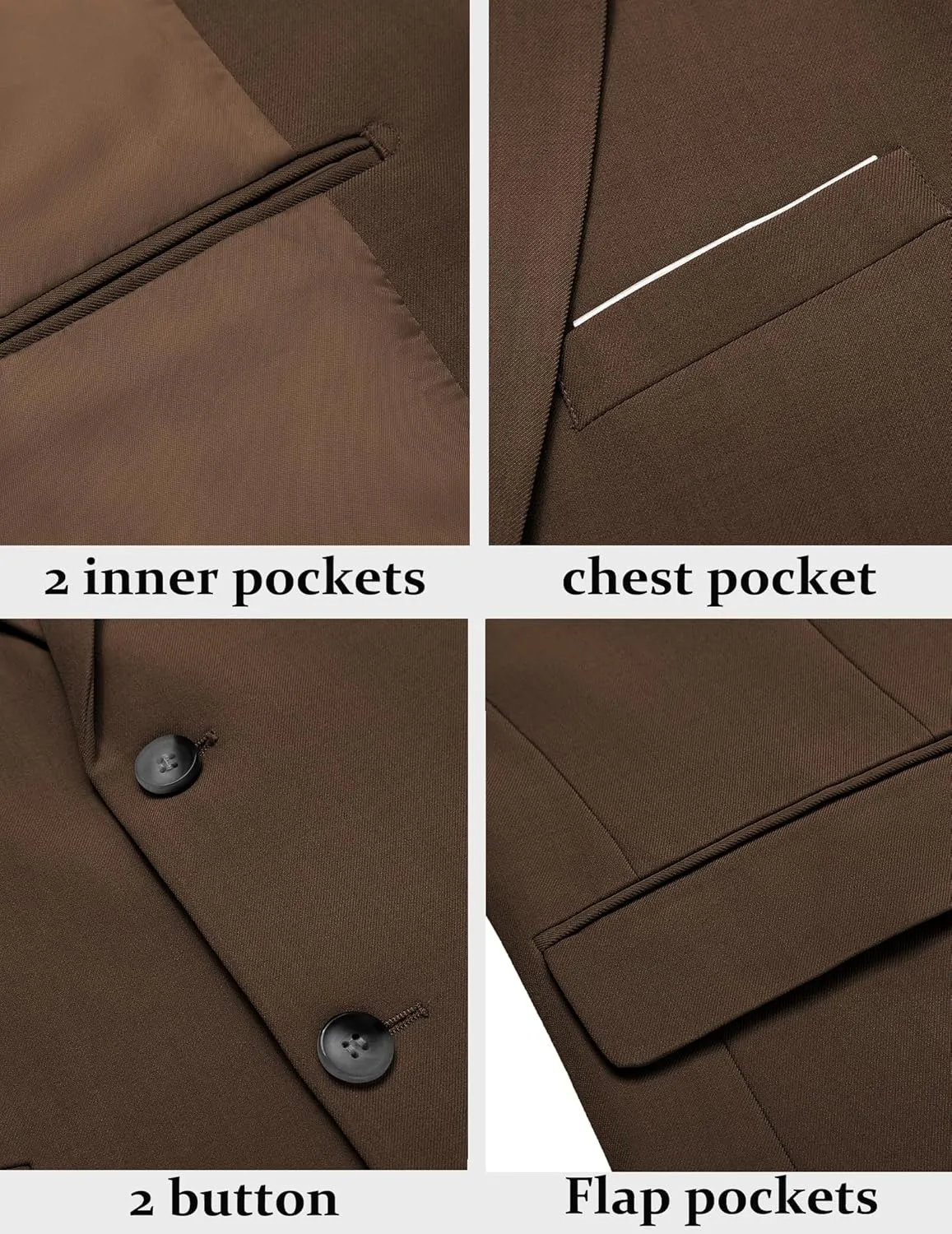 COOFANDY Men's Blazer Business Suit Jacket Slim Fit Two Button Casual Sport Coats
