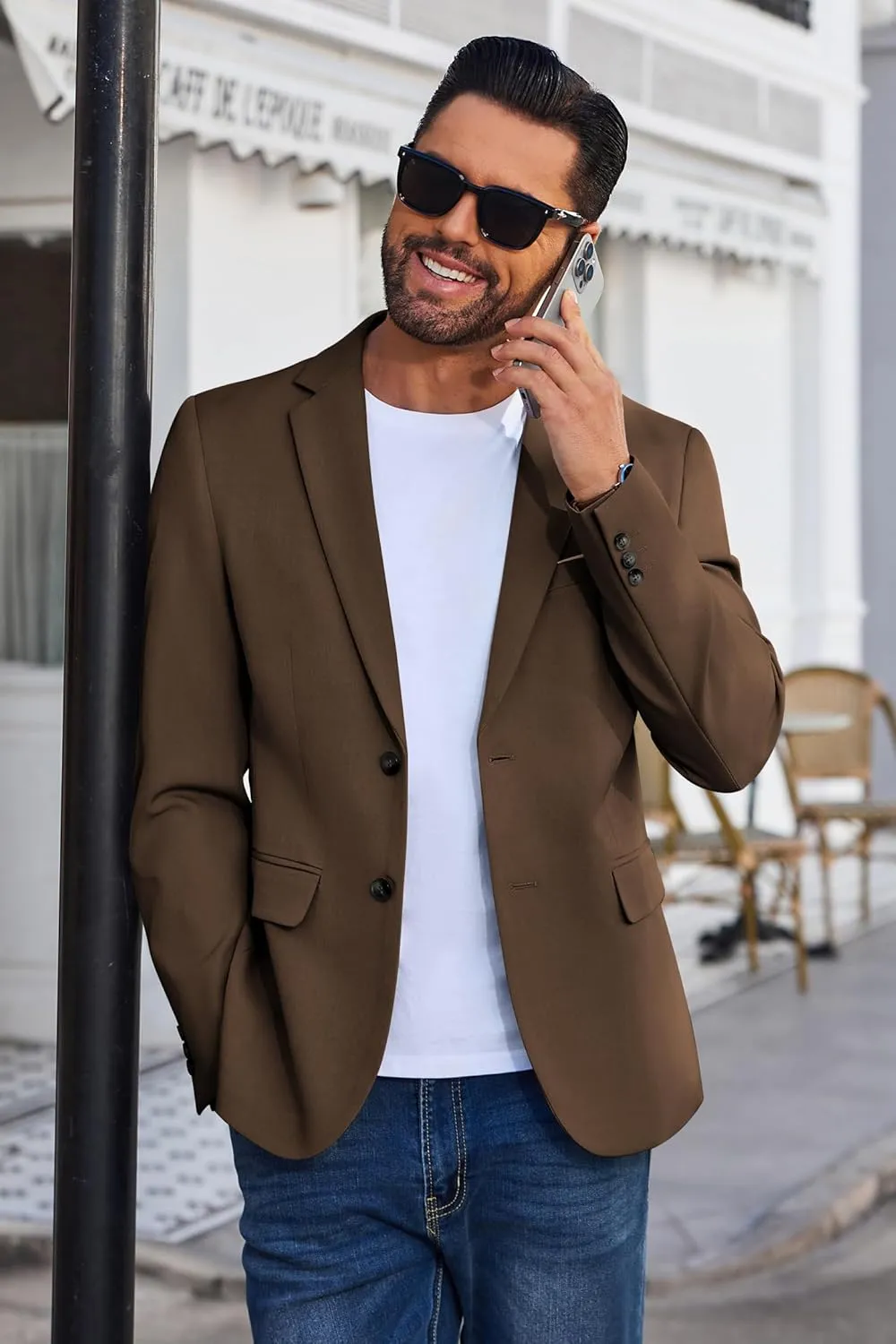 COOFANDY Men's Blazer Business Suit Jacket Slim Fit Two Button Casual Sport Coats
