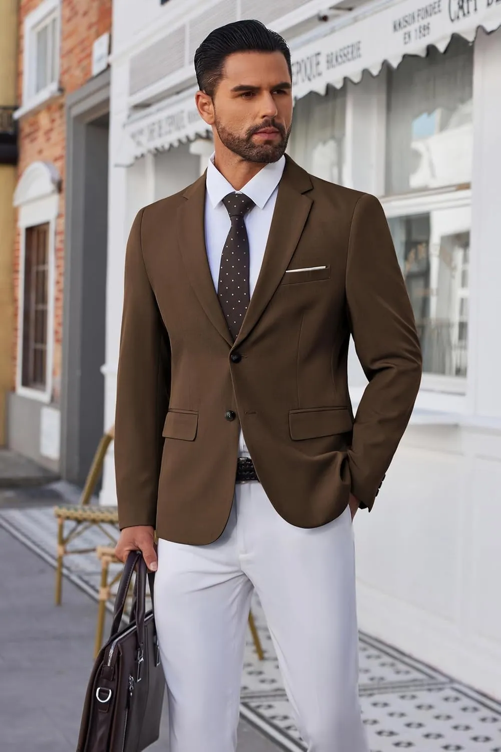 COOFANDY Men's Blazer Business Suit Jacket Slim Fit Two Button Casual Sport Coats