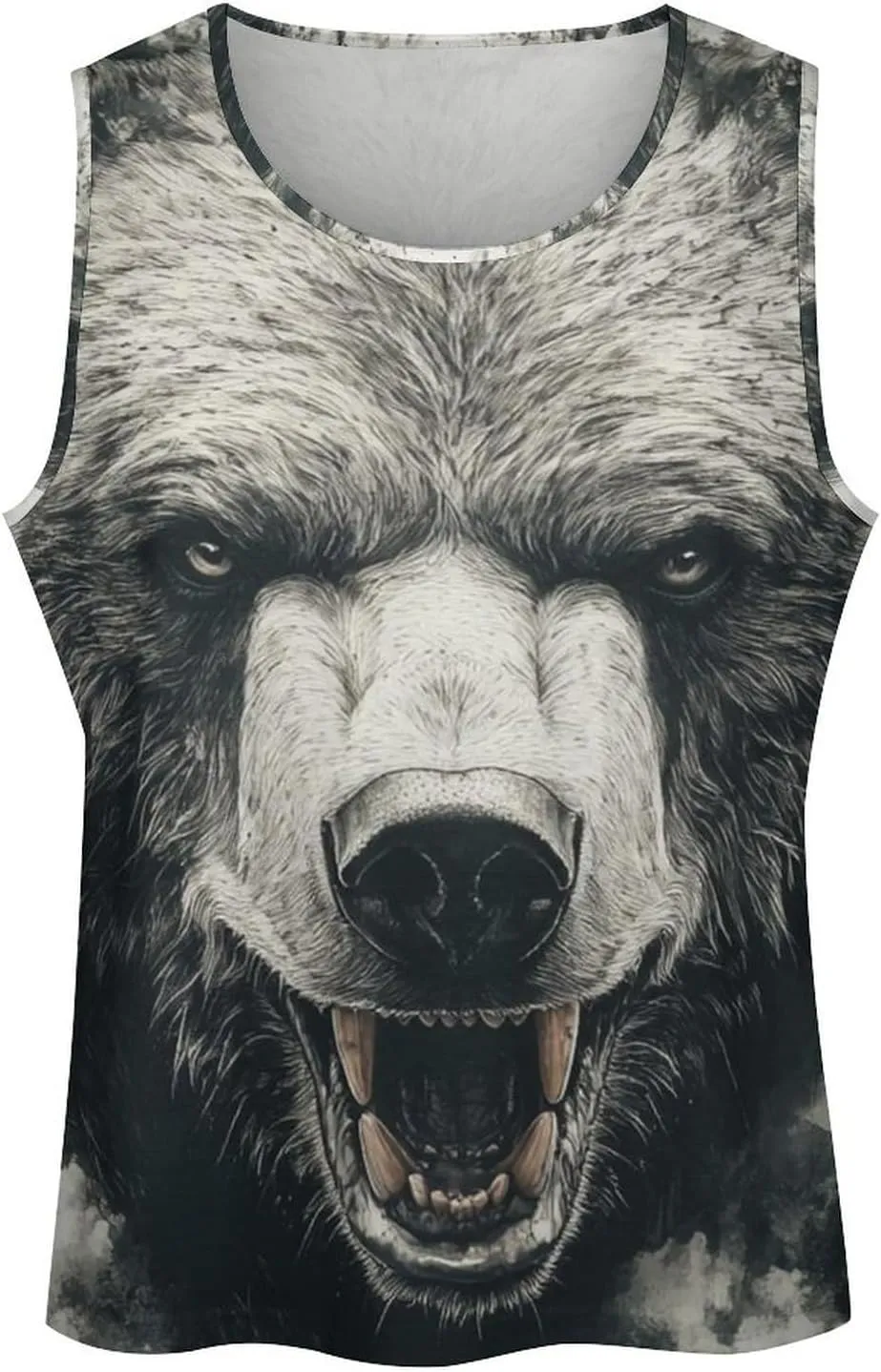 Cool Animals Print Tank Tops for Men Workout Muscle Novelty Funny Loose Fit Summer Casual Mens Sleeveless Tee Shirts