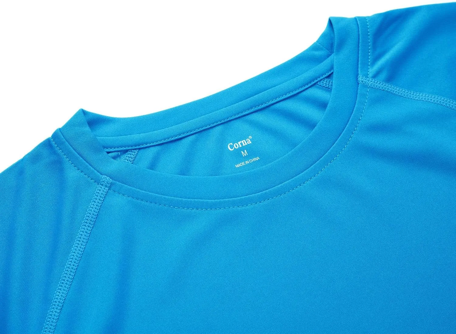 Corna Men's Long Sleeve Crew Neck T-Shirt Moisture Wicking Performance Athletic Shirts Quick Dry UPF 50 