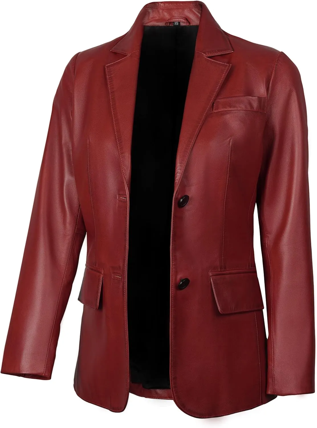Decrum Leather Blazer Women - Real Lambskin Casual Womens Leather Jackets