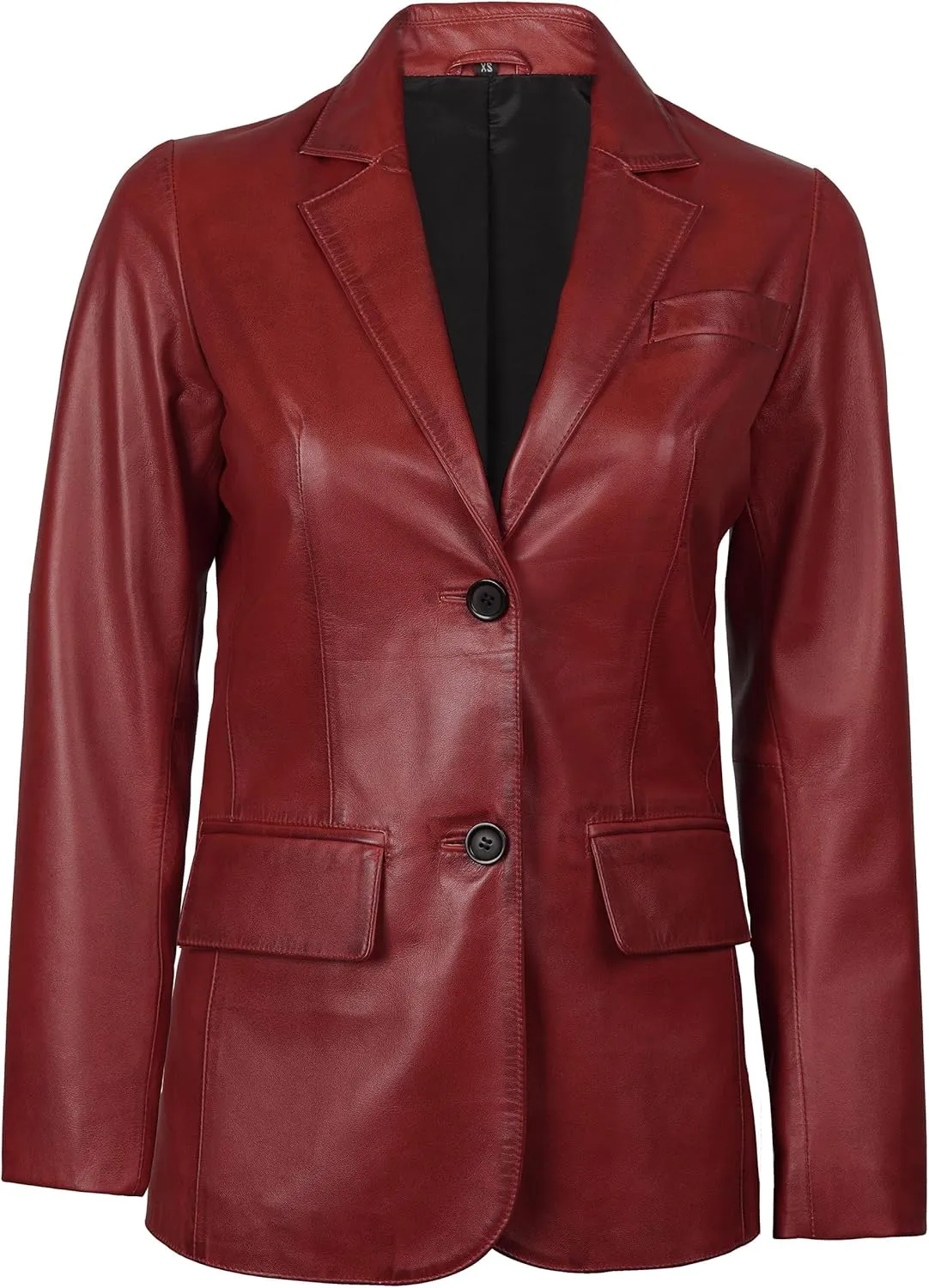 Decrum Leather Blazer Women - Real Lambskin Casual Womens Leather Jackets