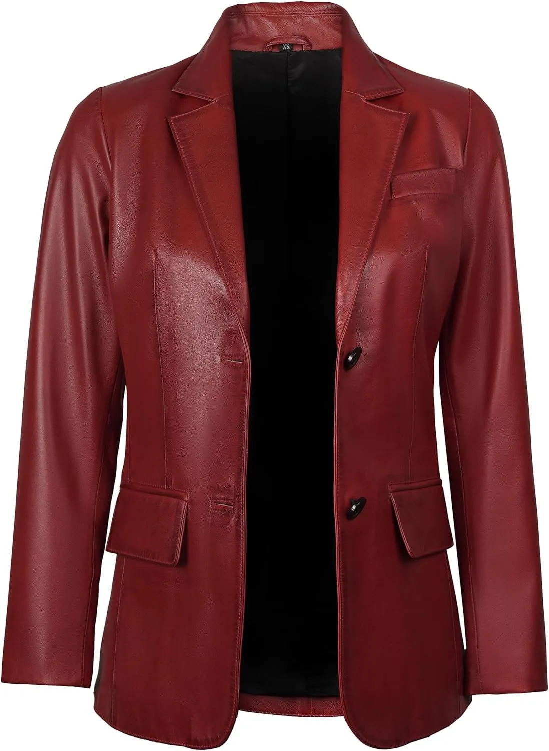Decrum Leather Blazer Women - Real Lambskin Casual Womens Leather Jackets