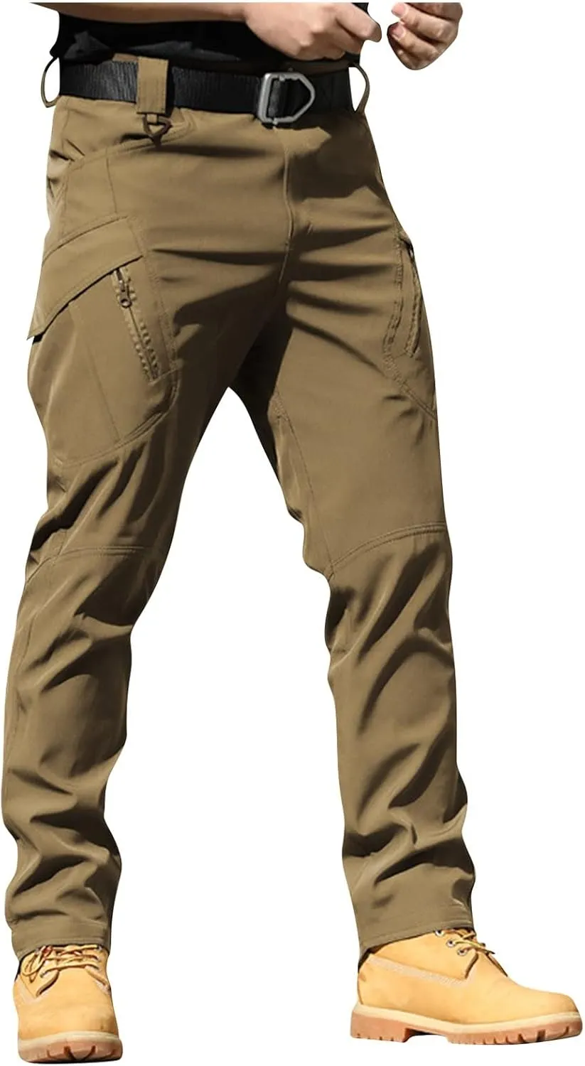Dudubaby Plus Size Dress Pants for Mens Cargo Pants for Men City Special Service Pants Fan Ix7 Multi Pocket Overalls