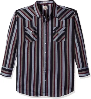 ELY CATTLEMAN Men's Long Sleeve Stripe Western Shirt