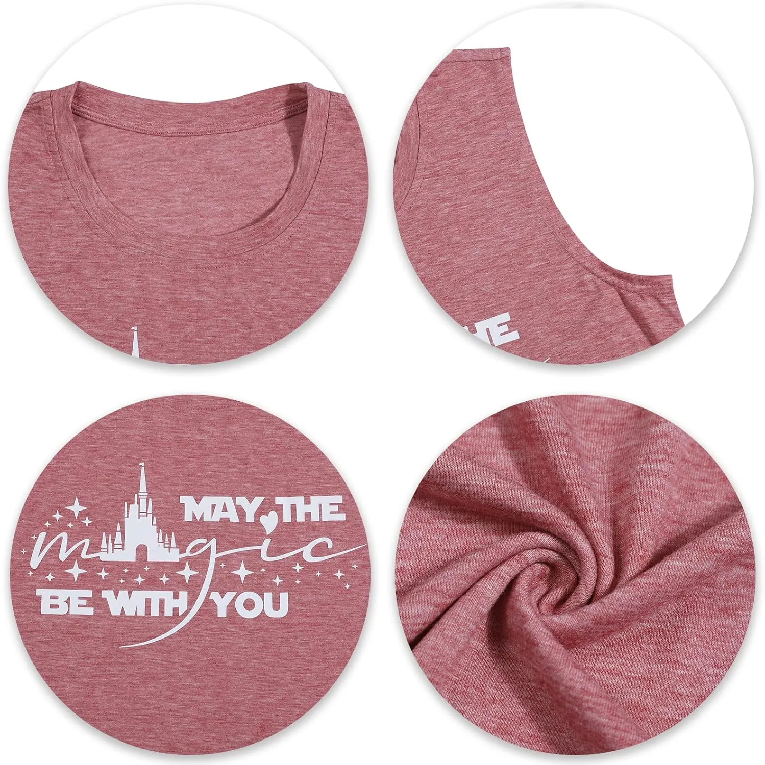 FASHGL Magic Kingdom Tank Top for Women May The Magic Be with You Tank Tops Summer Vacation Sleeveless Graphic Tee Shirt