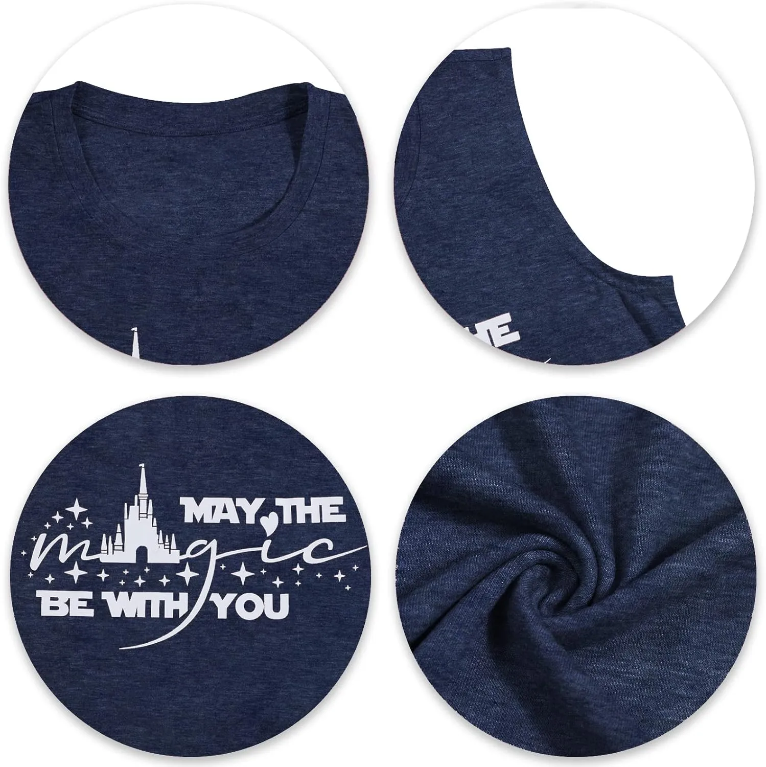 FASHGL Magic Kingdom Tank Top for Women May The Magic Be with You Tank Tops Summer Vacation Sleeveless Graphic Tee Shirt