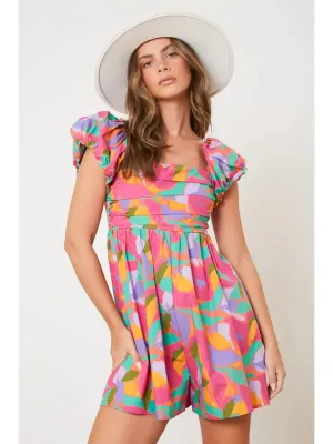 Flora Poplin Floral Romper