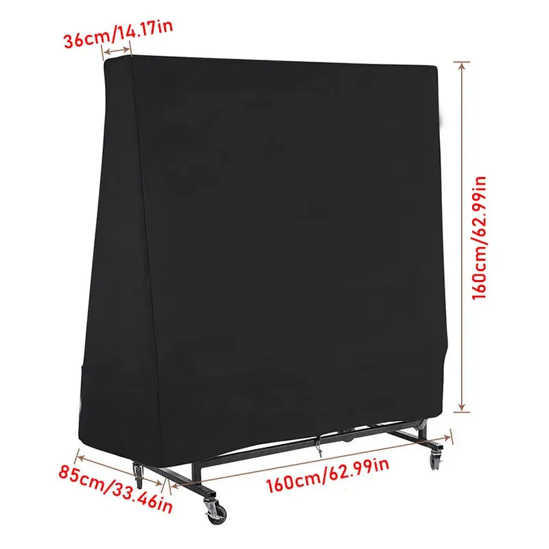 For Ping Pong Outdoor Table Dust Covers Protector 210d Heavy Duty Waterproof Uv Resistant Tennis Pingpong Table Storage Cover