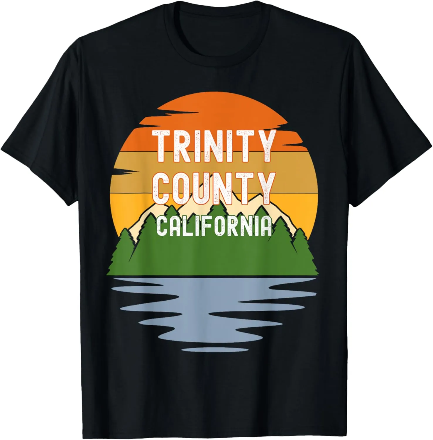 From Trinity County California Vintage Sunset T-Shirt
