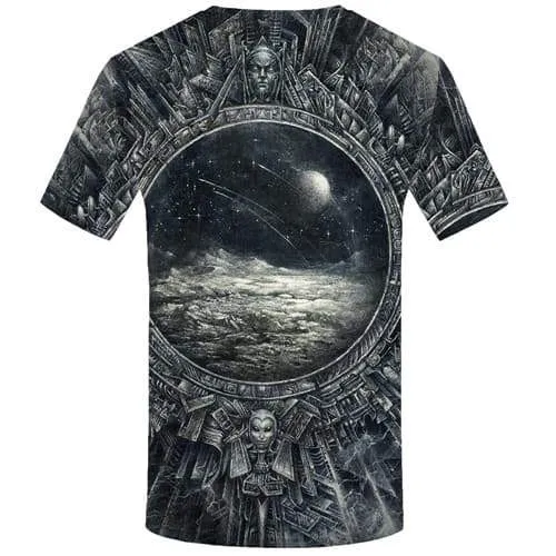 Galaxy Space T shirts Men Metal T shirts Funny Moon T-shirts Graphic War Tshirt Anime Gothic Tshirts Casual Short Sleeve