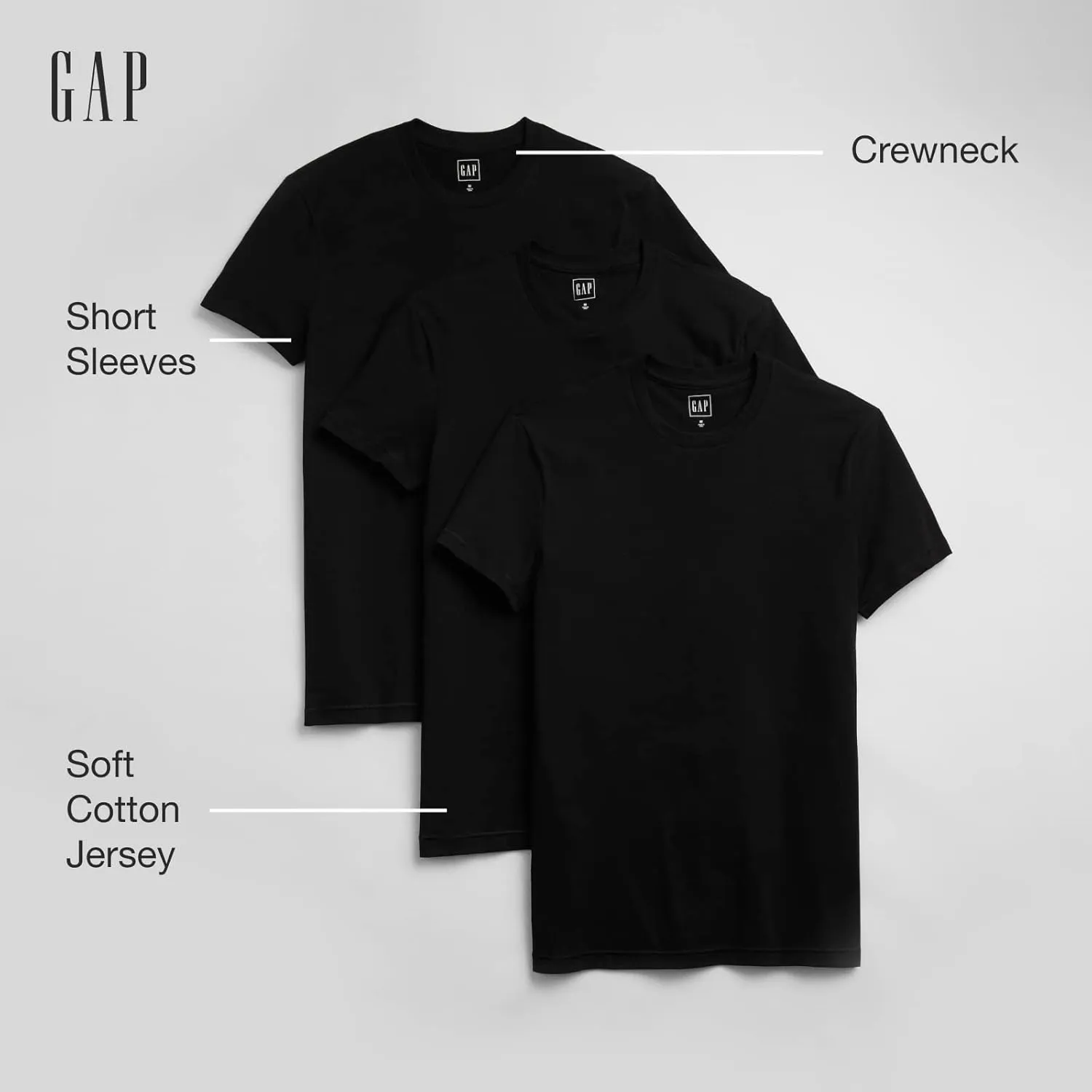 GAP Men's Crew Neck T-Shirt (3-Pack)
