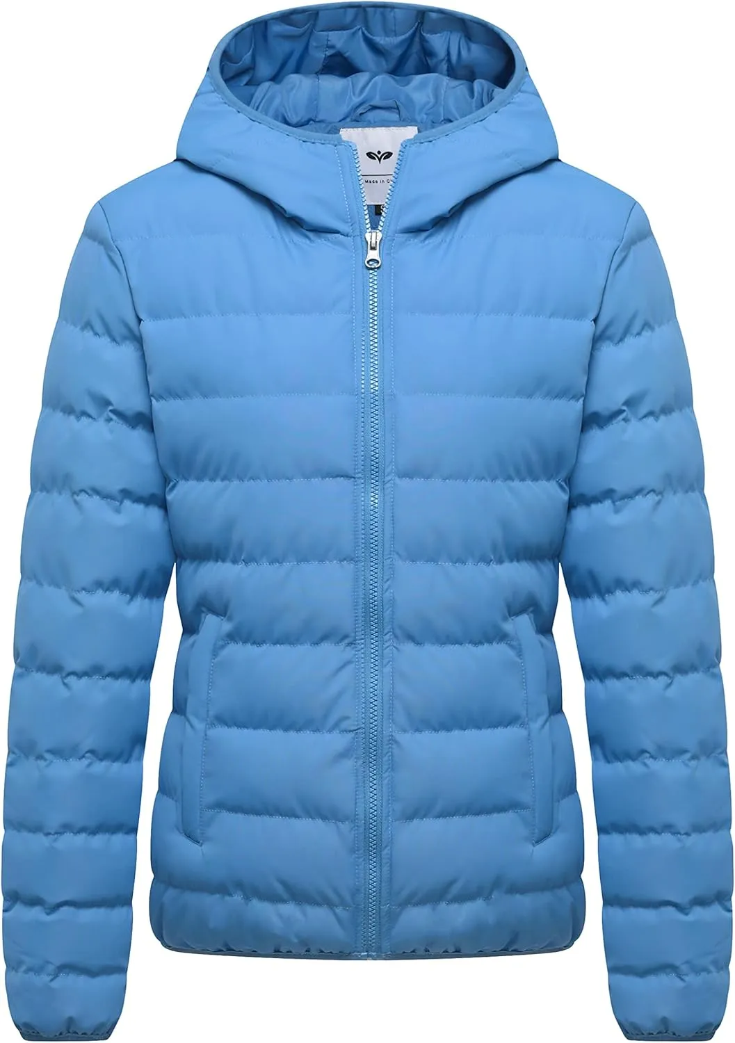 GGleaf Women's Hooded Packable Ultra Light Coat Warm Short Puffer Jacket