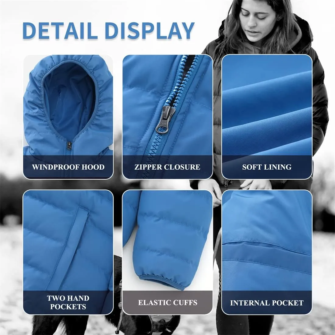 GGleaf Women's Hooded Packable Ultra Light Coat Warm Short Puffer Jacket