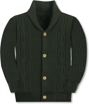 Gioberti Kids and Boys 100% Cotton Knitted Shawl Collar Cardigan Sweater