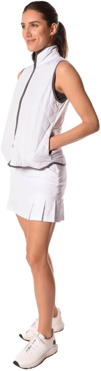 GOLFTINI Solid Performance Side Pleat Skort