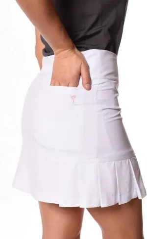 GOLFTINI Solid Performance Side Pleat Skort