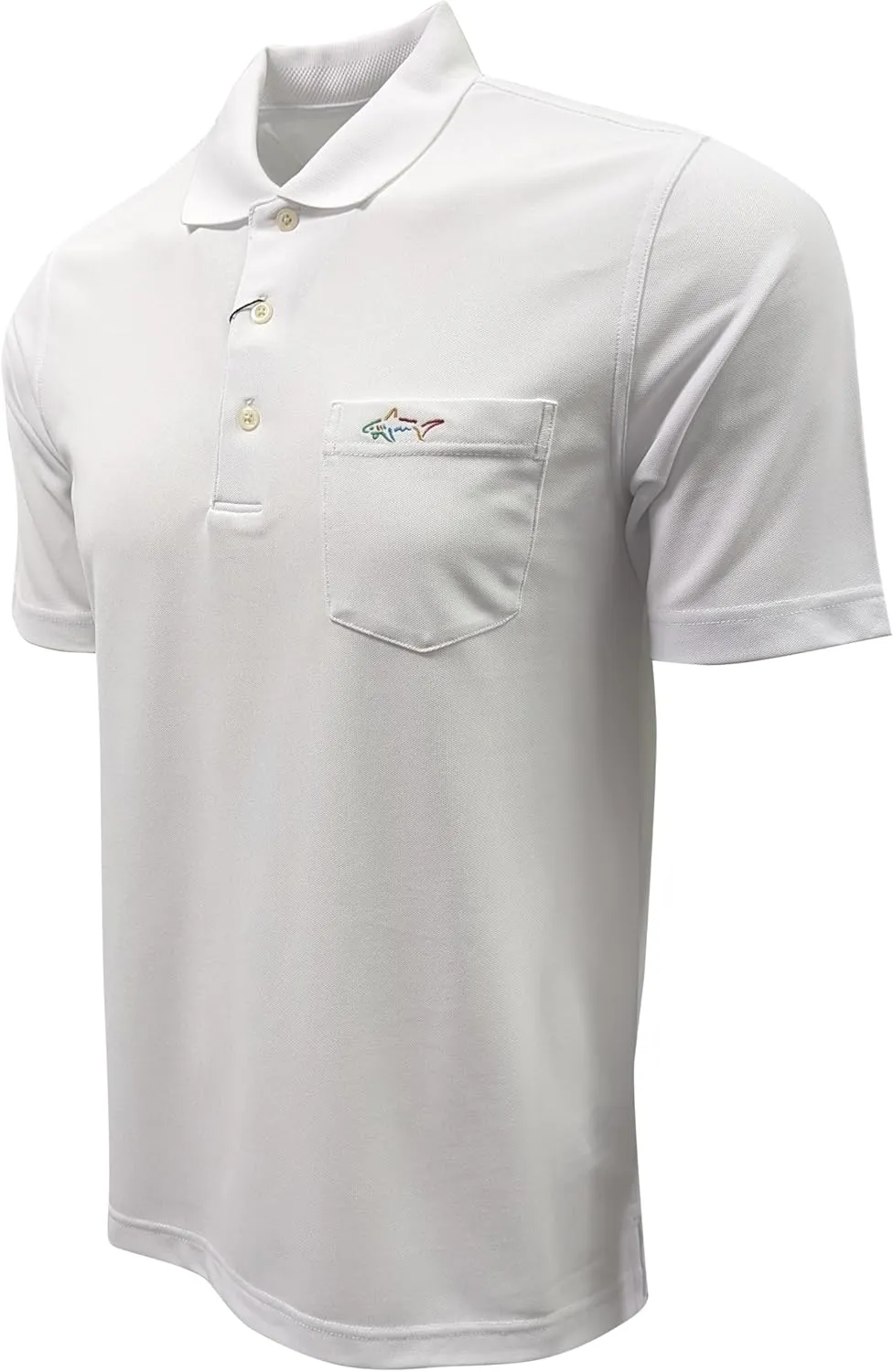 Greg Norman Men's Pique Shark Pocket Polo Shirt