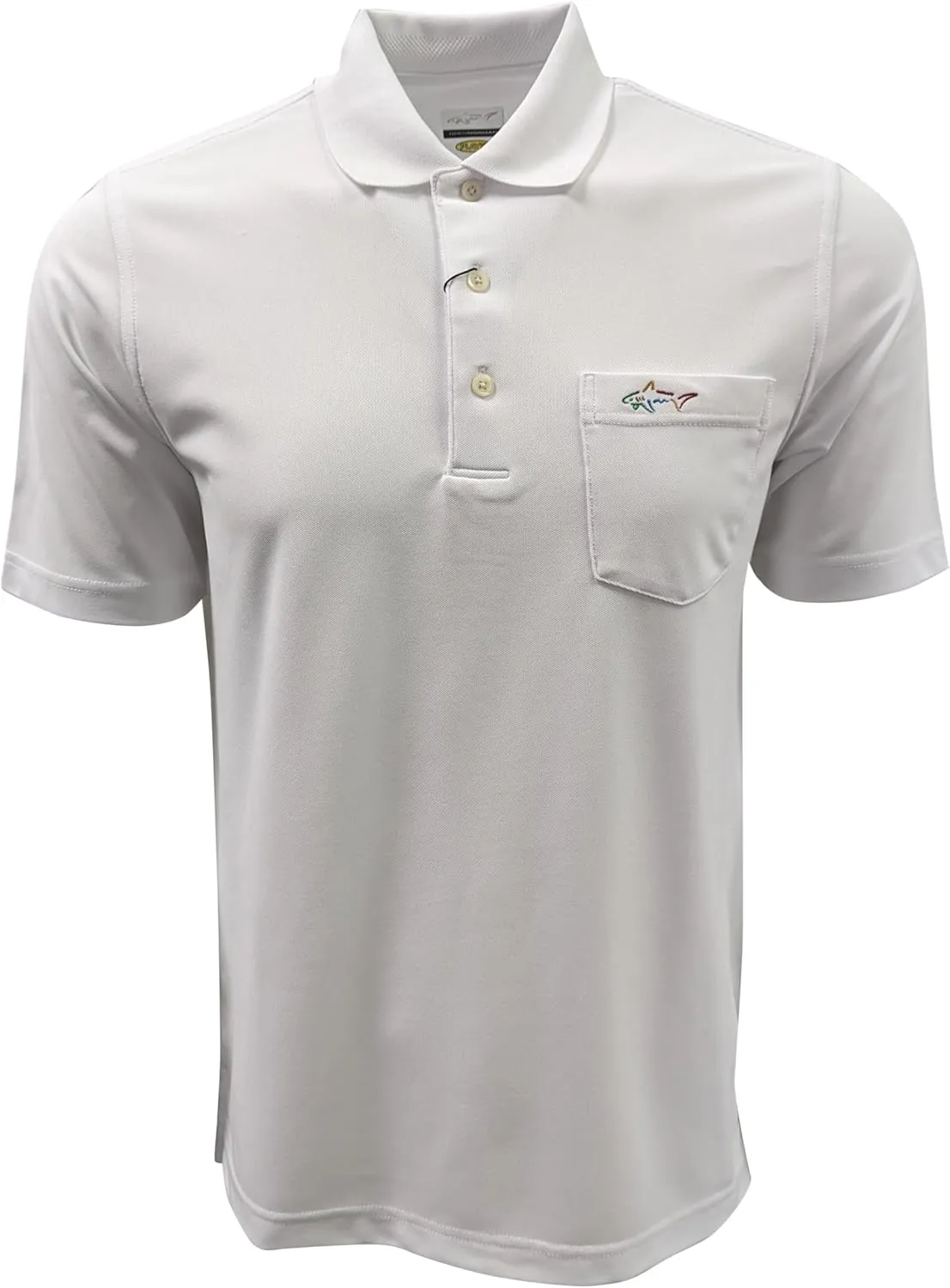 Greg Norman Men's Pique Shark Pocket Polo Shirt
