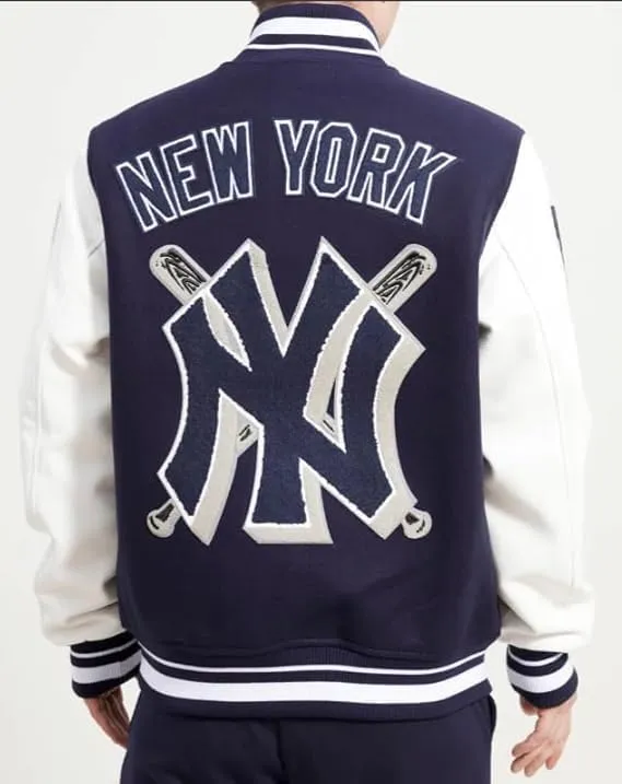 H&D Clothing Mens New York Letterman Yankees Mash Up Varsity Jacket Mens NY College Baseball Varsity Bomber Jacket