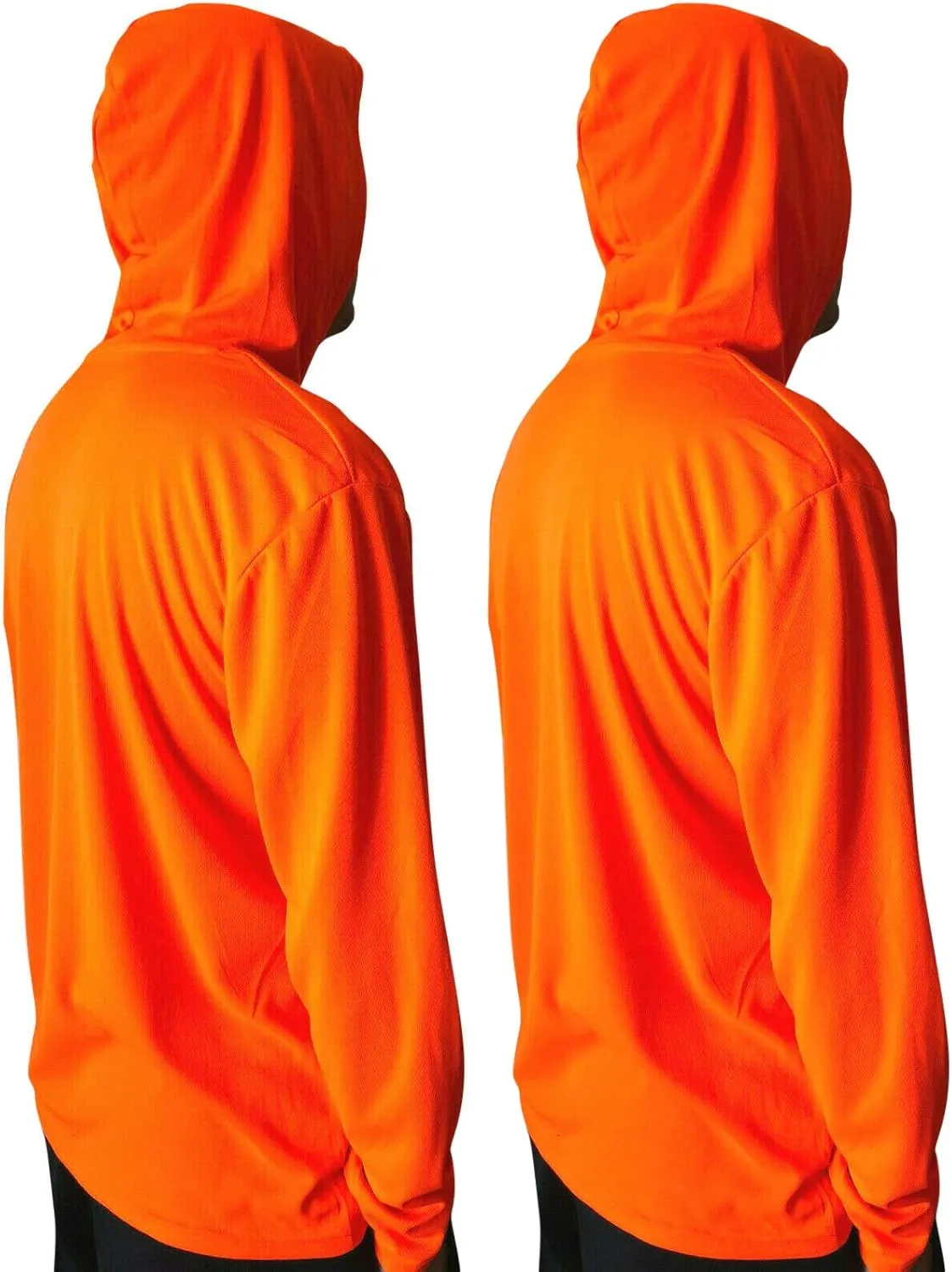 Hi Vis High Visibility T Shirt Long Sleeve Safety Construction Work Shirts with Hood