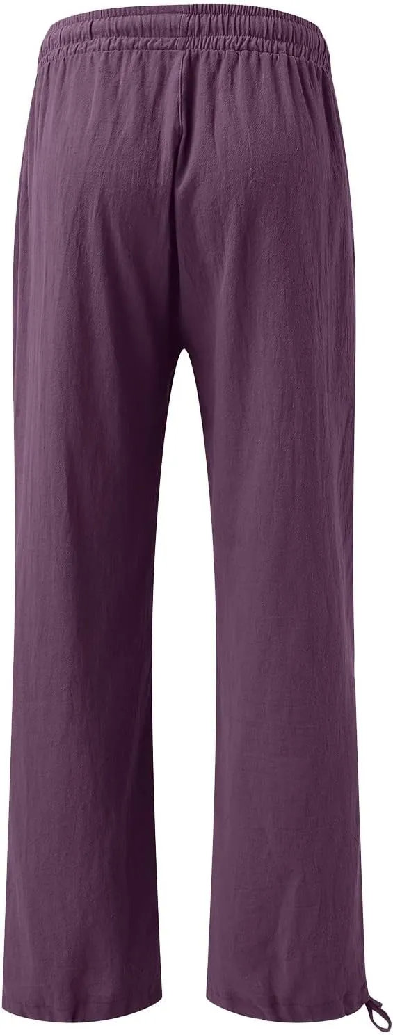 High Waisted Palazzo Pants for Women, Wide Leg Trousers Women, Casual Boho Pants with Pockets for Work or Lounge