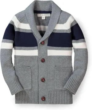 Hope & Henry Boys' Shawl Collar Sweater Cardigan