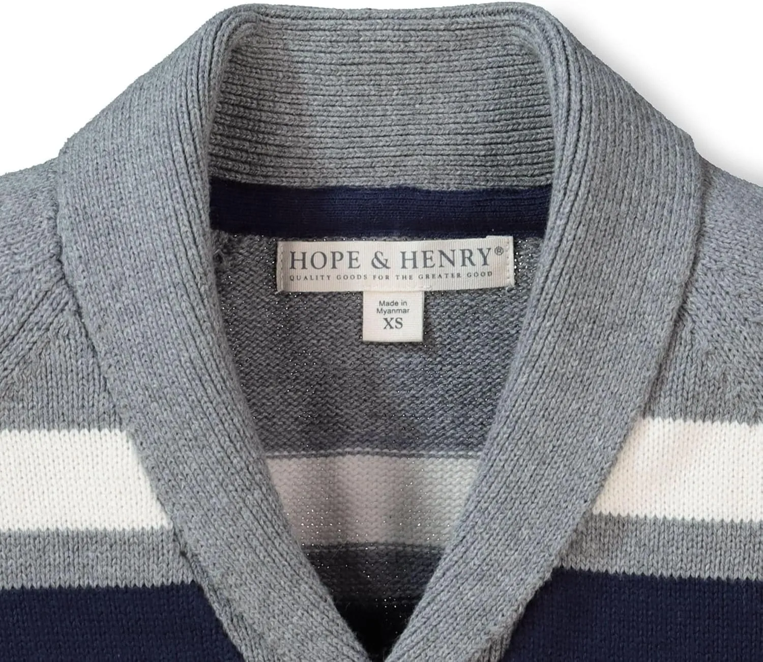 Hope & Henry Boys' Shawl Collar Sweater Cardigan