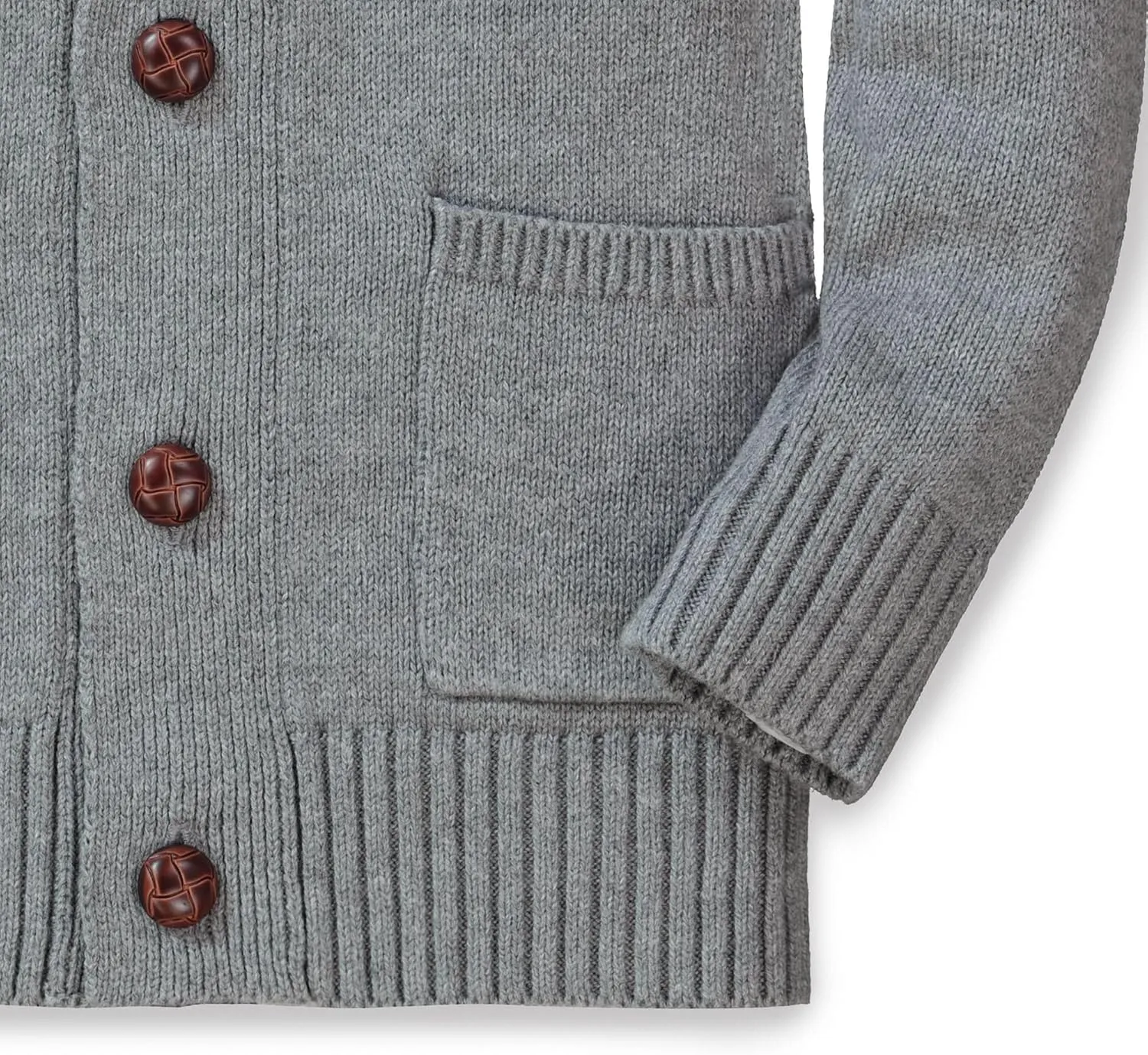 Hope & Henry Boys' Shawl Collar Sweater Cardigan