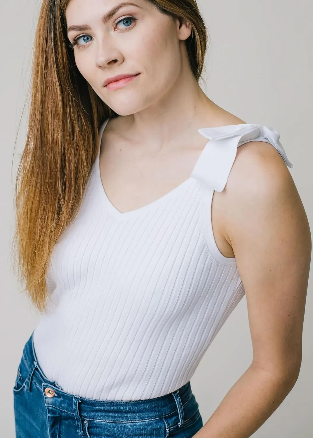Hope & Henry Women's V-Neck Sweater Tank