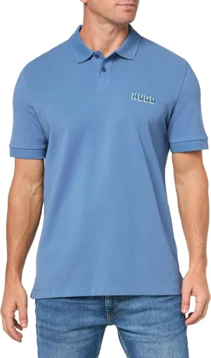 HUGO Men's Block Logo Short Sleeve Polo Shirt