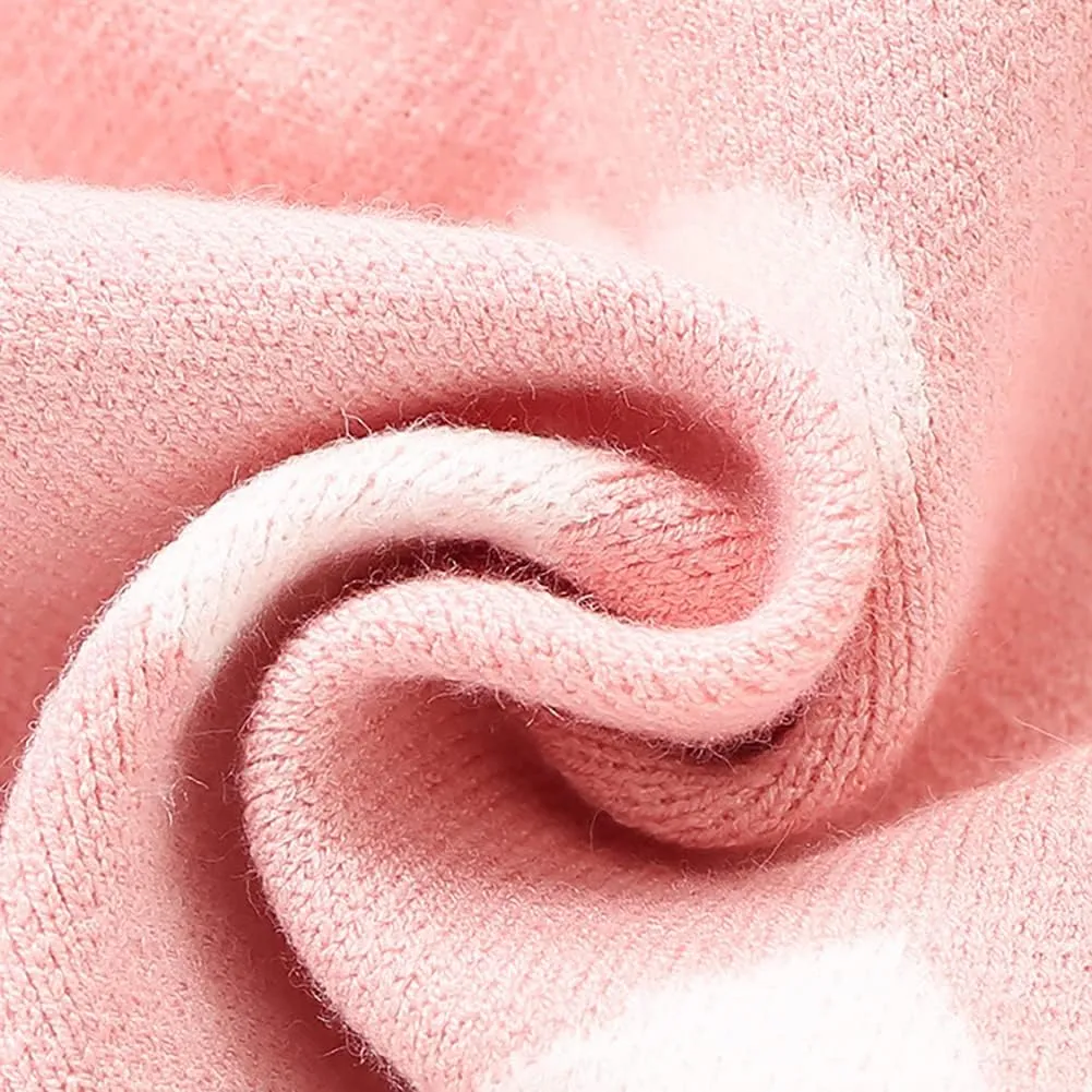 IBTOM CASTLE Toddler Baby Girl Knitted Long Sleeve Sweater Buttons Tops Mini Pleated Skirt Bowknot Clothes Fall Outfit Set