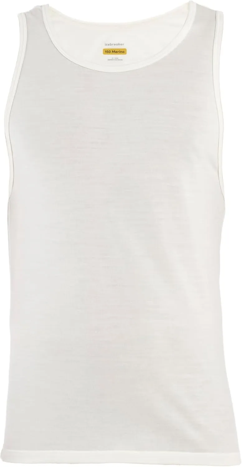 Icebreaker Men's Merino 150 Anatomica Tank, Breathable Wool Blend Sleeveless Shirt