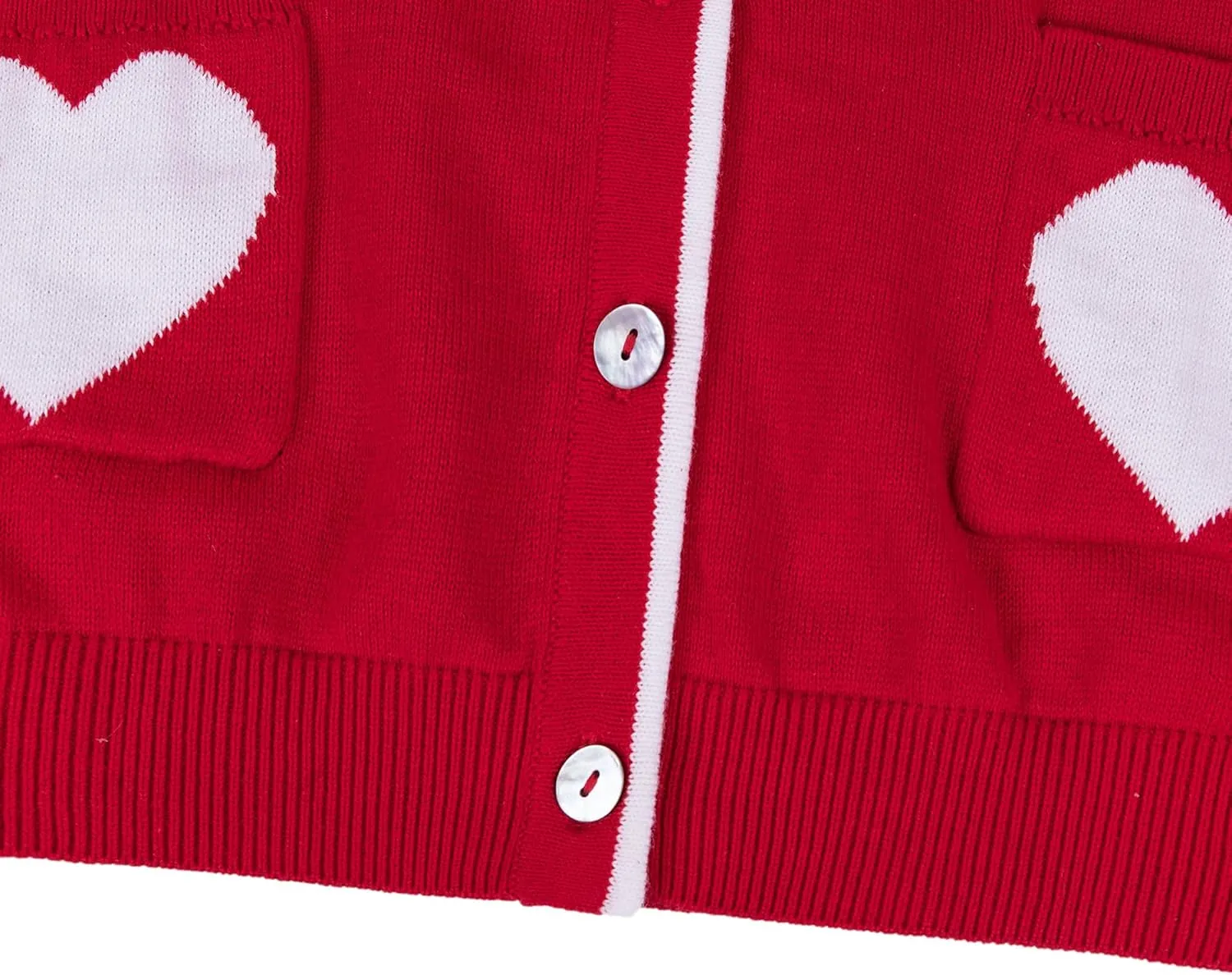 JSTEX Girls Cute Cardigan 100% Cotton Knit Kids Cardigan Long Sleeve Crew Neck Button Sweaters for Girl Size 4-14