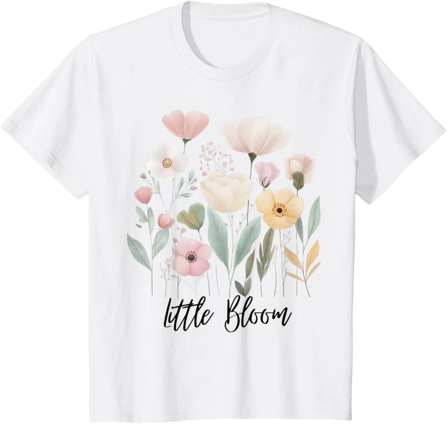 Kids "Little Bloom" Boho, Floral Wildflower T-Shirt