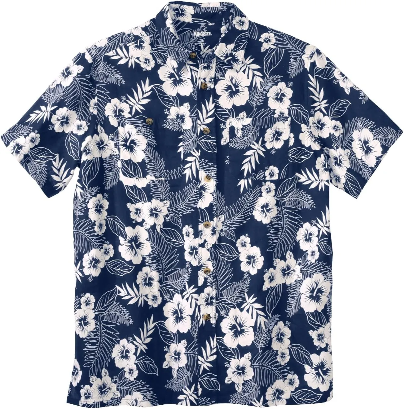 KingSize Men's Big & Tall Short-Sleeve Linen Shirt