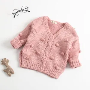 Knitted Winter Cardigan - Pink