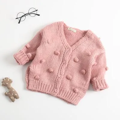 Knitted Winter Cardigan - Pink