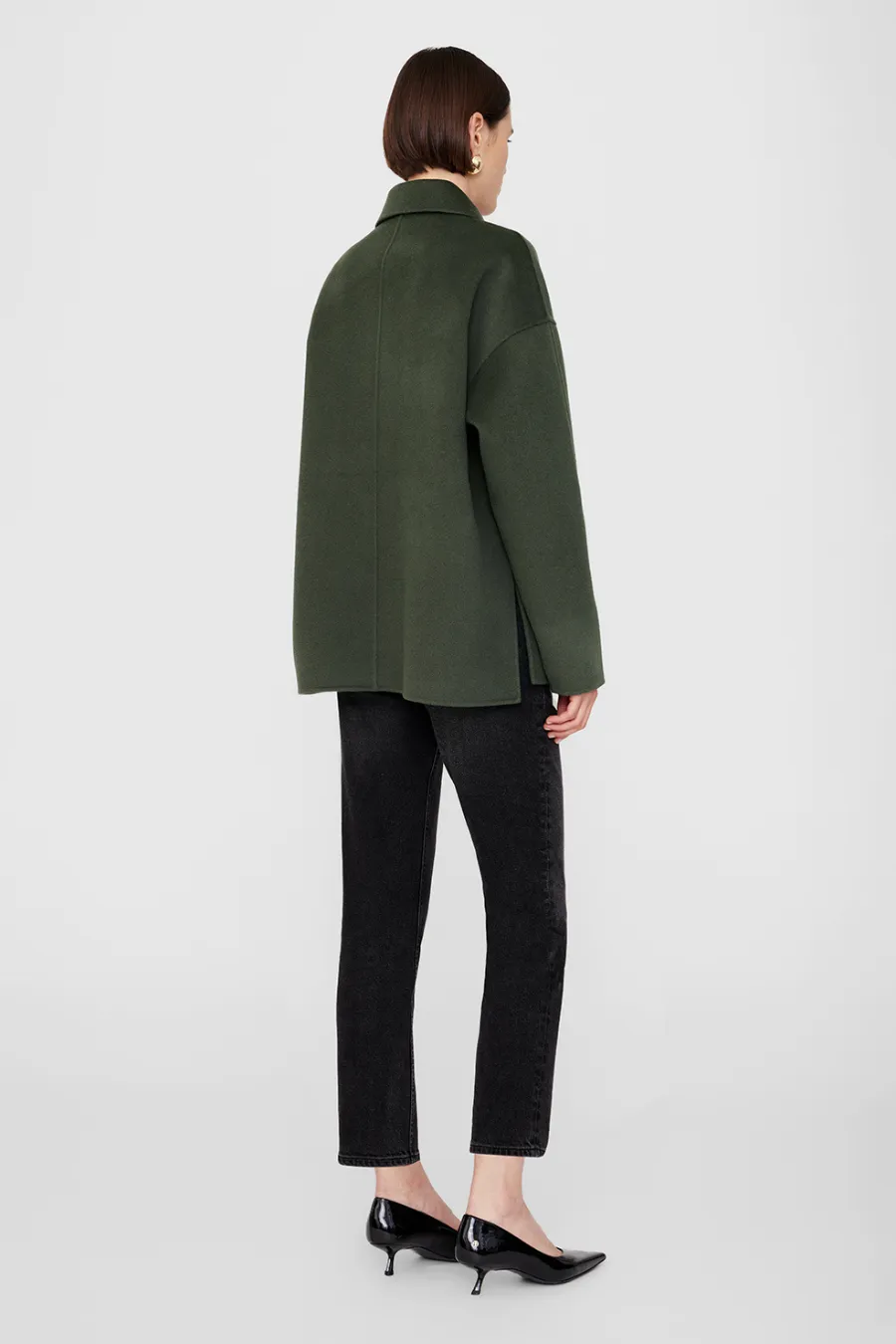 Luca Jacket Cashmere Blend Olive