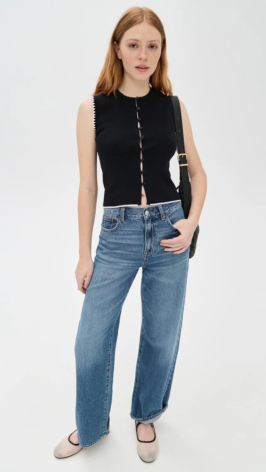 Madewell Women's Blanket Stitch Crewneck Sweater Tank