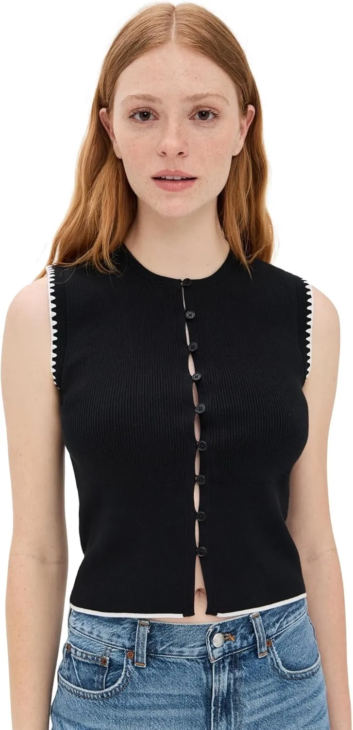 Madewell Women's Blanket Stitch Crewneck Sweater Tank