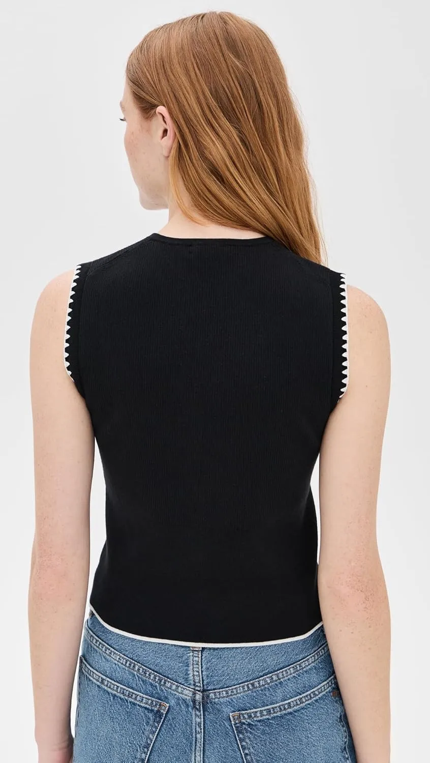 Madewell Women's Blanket Stitch Crewneck Sweater Tank