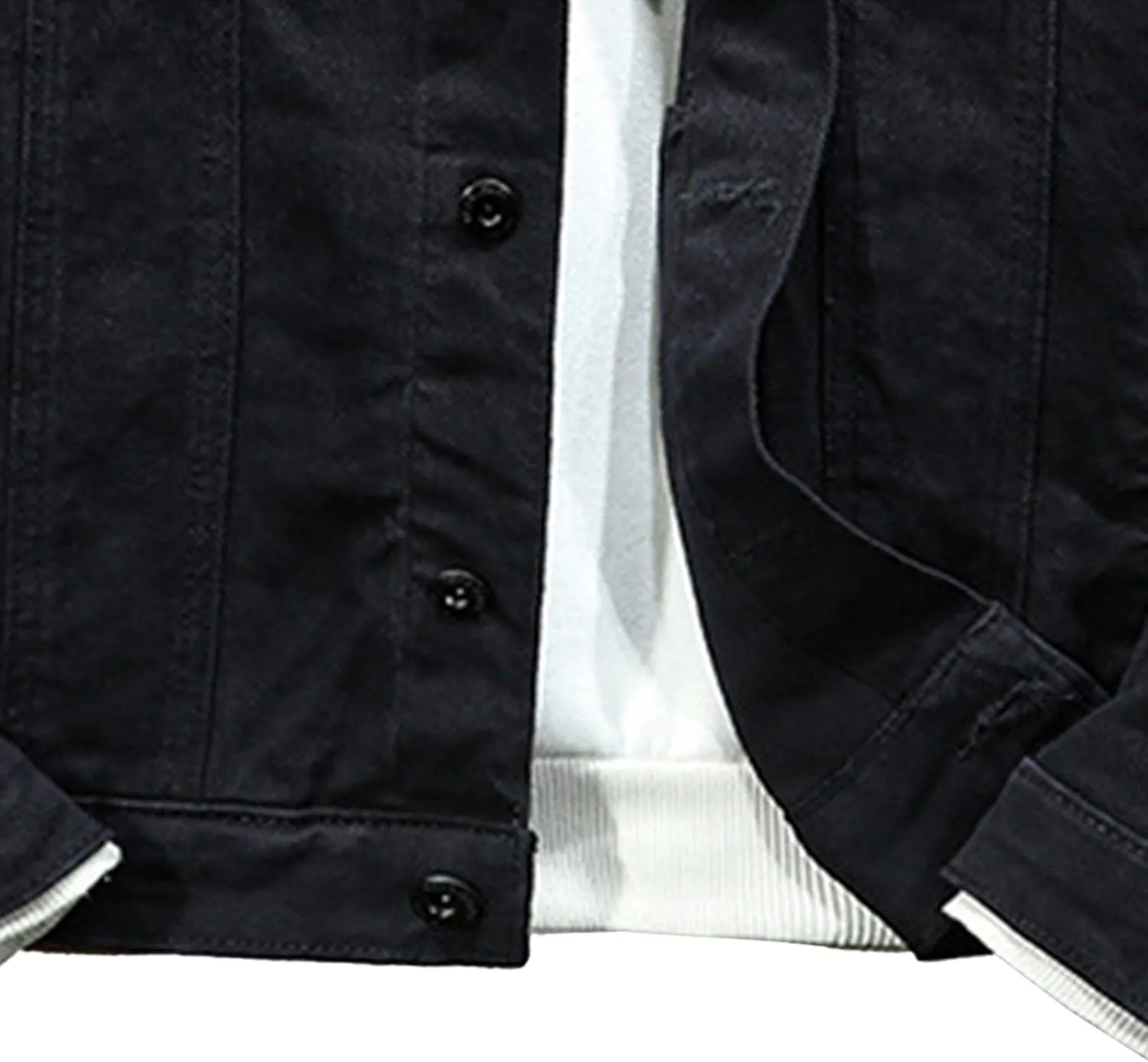Maiyifu-GJ Mens Distressed Denim Jacket Casual Slim Fit Jean Jacket Button Front Washed Jean Trucker Jacket