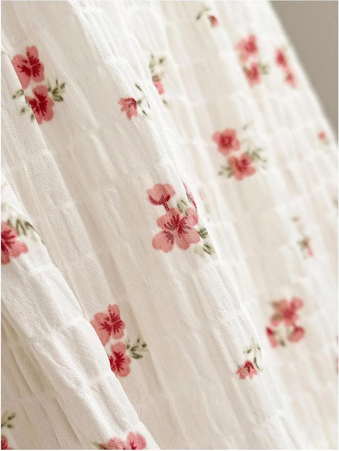 MakeMeChic Women's Ditsy Floral Print Elastic Waist Ruffle Flared Hem Maxi Skirts