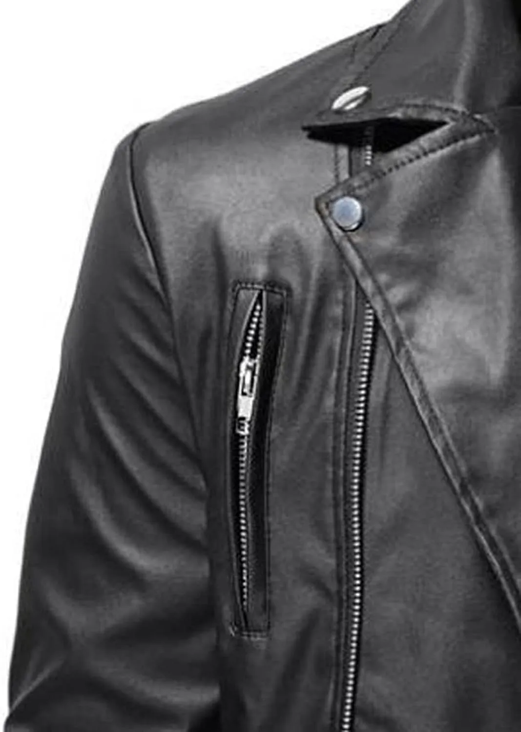 Men Faux Leather Bomber Jacket Fashion Fall Winter Zip Up Long Sleeve Jackets for Motorcycle Outdoor Streetwear