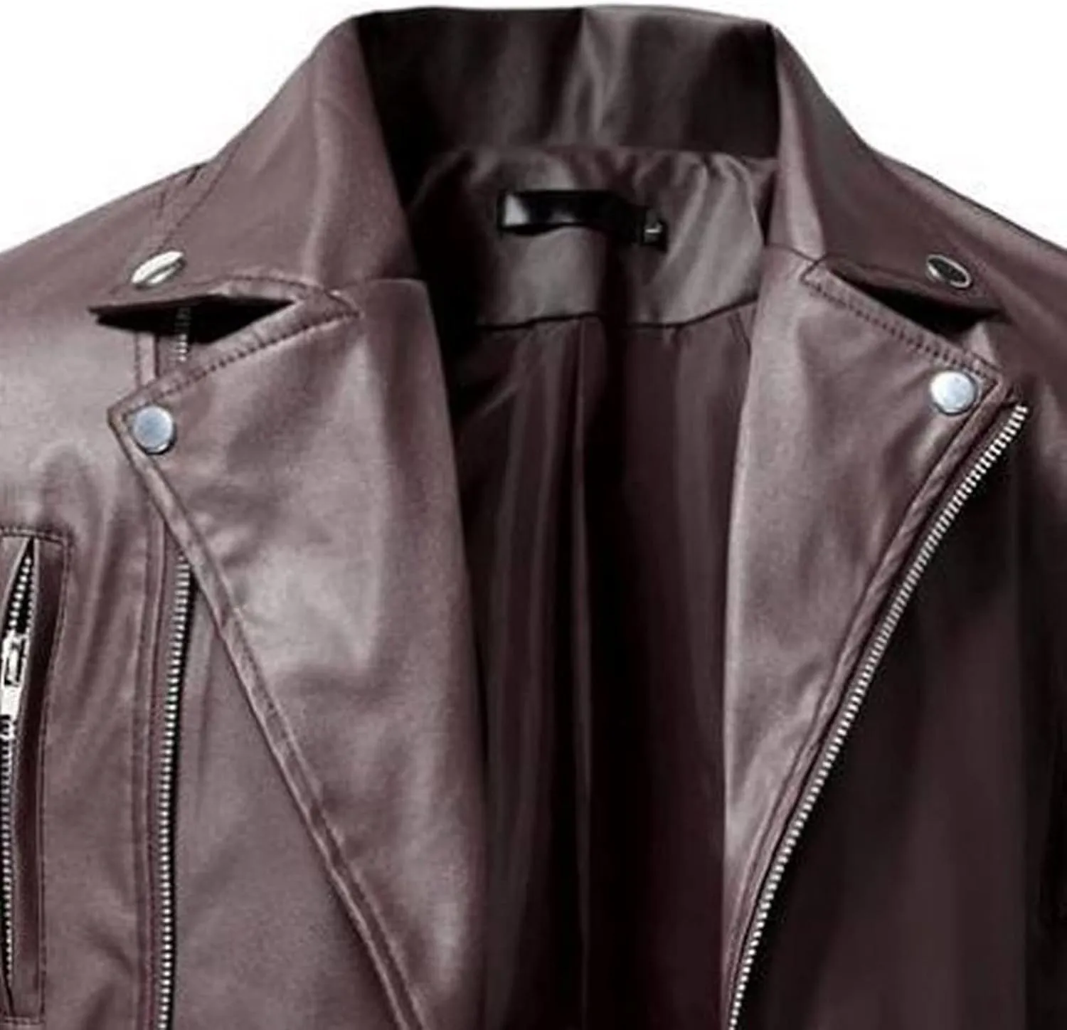 Men Faux Leather Bomber Jacket Fashion Fall Winter Zip Up Long Sleeve Jackets for Motorcycle Outdoor Streetwear
