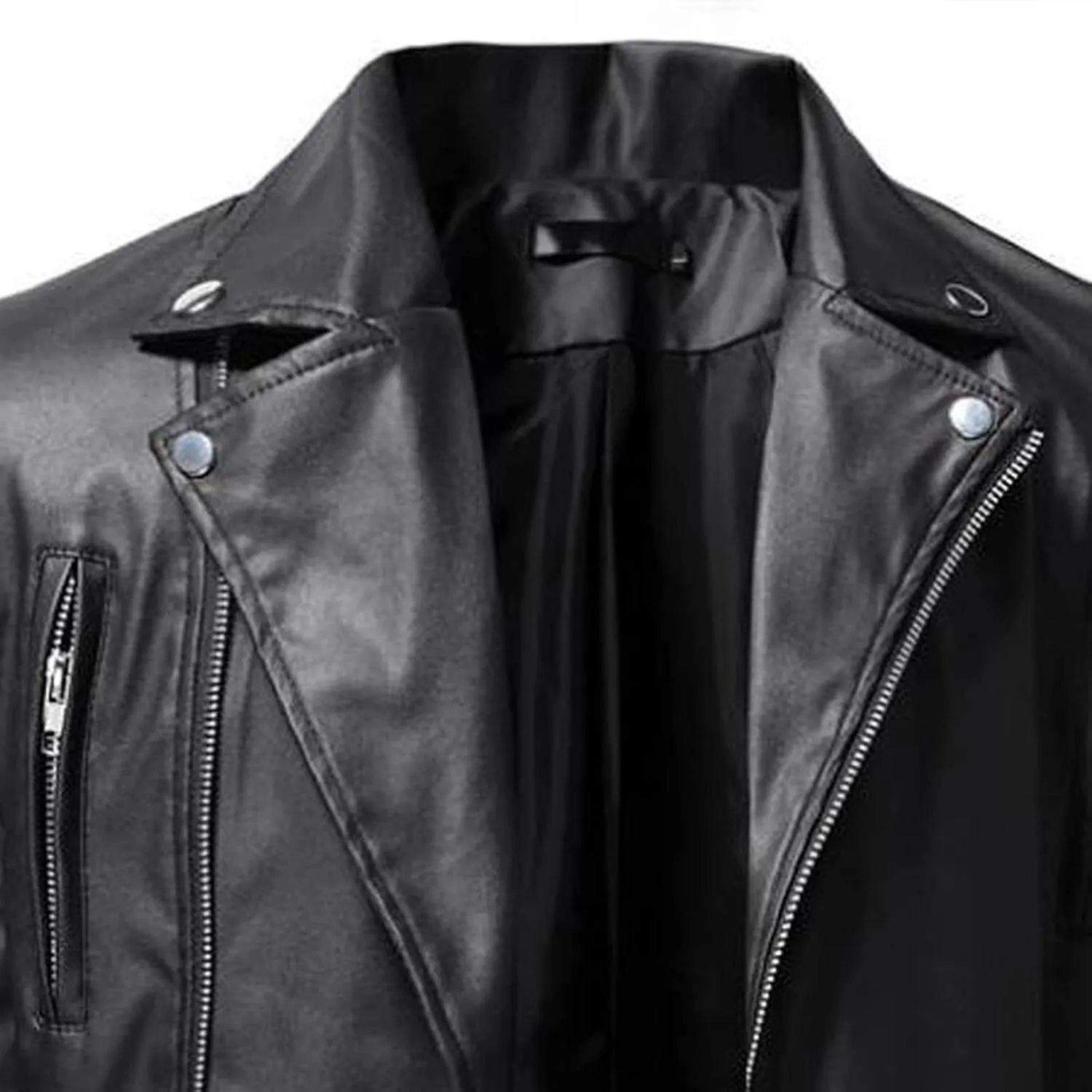 Men Faux Leather Bomber Jacket Fashion Fall Winter Zip Up Long Sleeve Jackets for Motorcycle Outdoor Streetwear