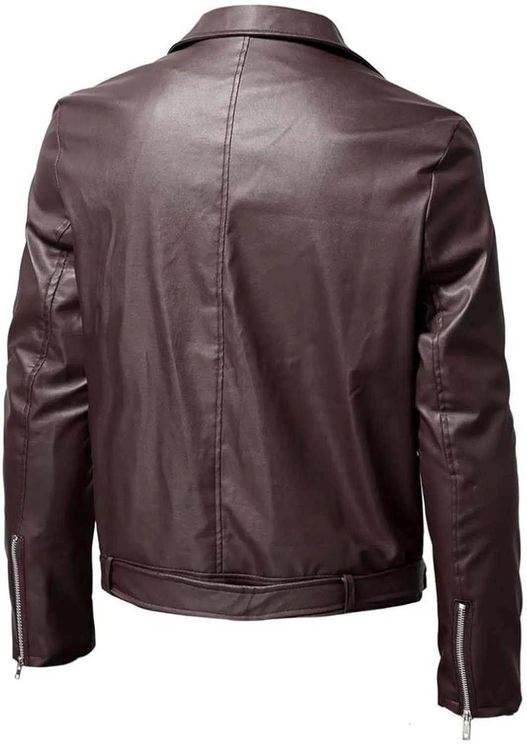 Men Faux Leather Bomber Jacket Fashion Fall Winter Zip Up Long Sleeve Jackets for Motorcycle Outdoor Streetwear